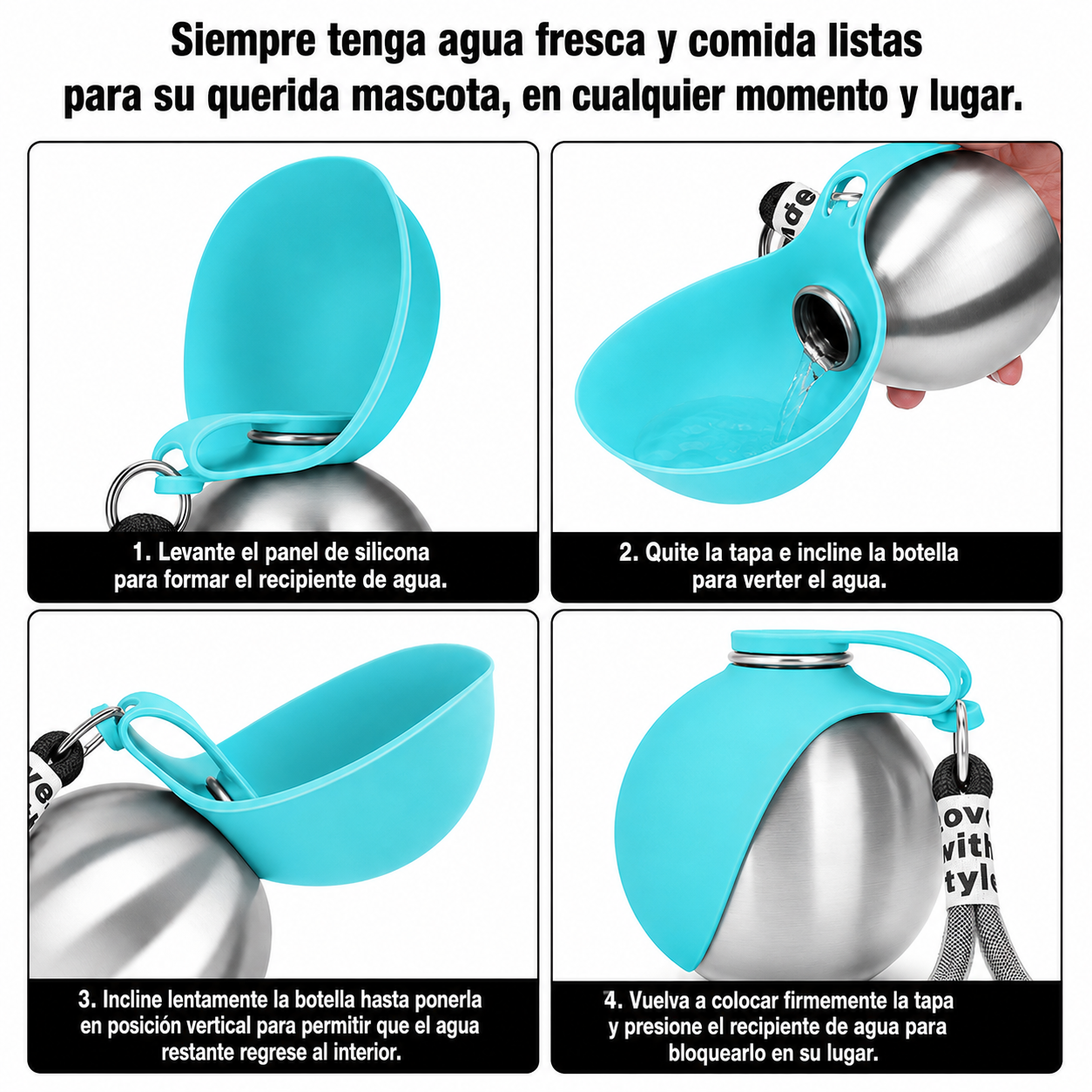 Botella Portátil 2 en 1